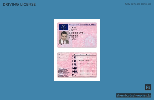 Beispiel für einen spanischen Führerschein